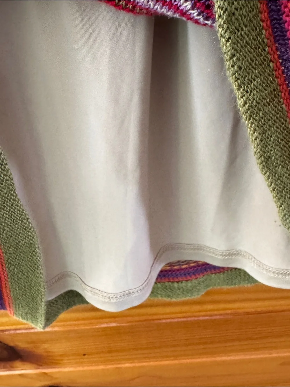 Lauren Ralph Lauren Knit Midi Dress L Funky Boho Southwestern Colorful Linen